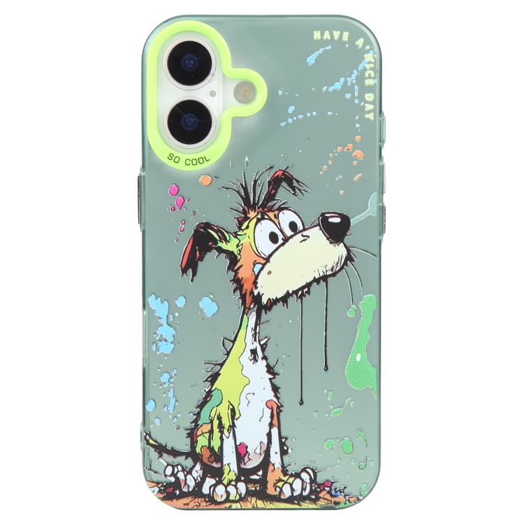 Ốp điện thoại họa tiết tranh sơn dầu PC + TPU, dành cho iPhone 16 Plus