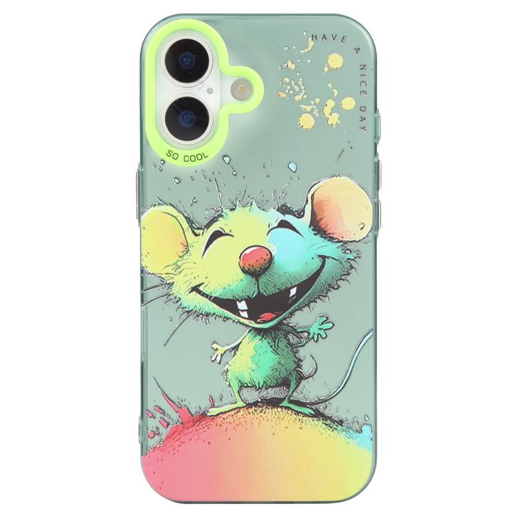 Ốp điện thoại họa tiết tranh sơn dầu PC + TPU, dành cho iPhone 16 Plus
