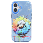 Ốp điện thoại họa tiết tranh sơn dầu PC + TPU, dành cho iPhone 16 Plus