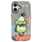Ốp điện thoại họa tiết tranh sơn dầu PC + TPU, dành cho iPhone 16 Plus