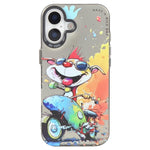 Ốp điện thoại họa tiết tranh sơn dầu PC + TPU, dành cho iPhone 16 Plus