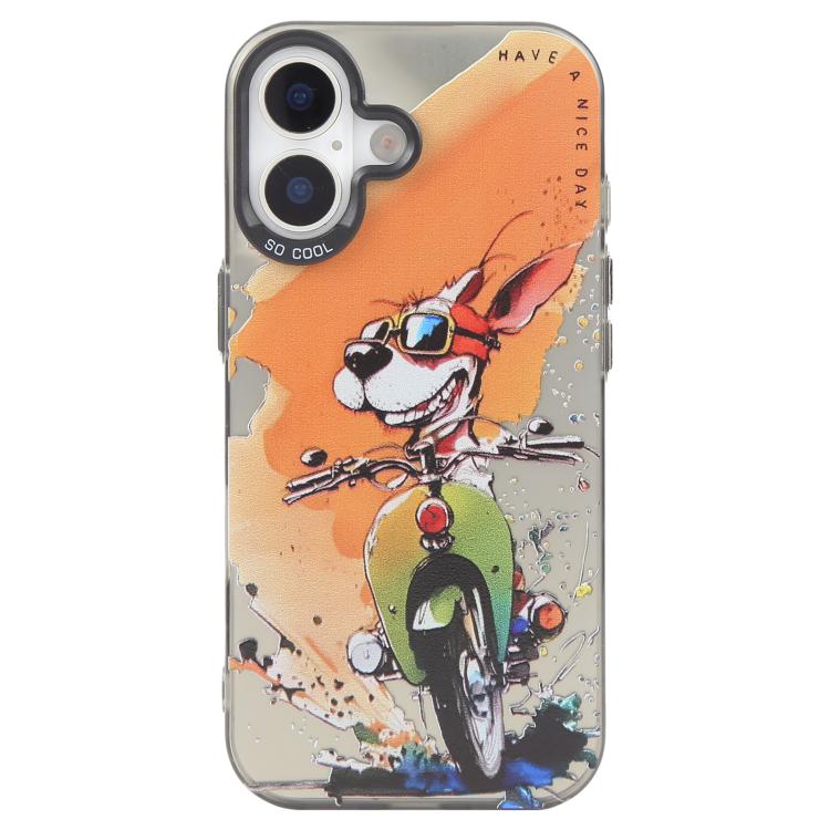 Ốp điện thoại họa tiết tranh sơn dầu PC + TPU, dành cho iPhone 16 Plus