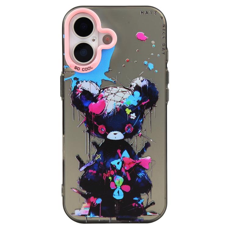 Ốp điện thoại họa tiết tranh sơn dầu PC + TPU, dành cho iPhone 16 Plus