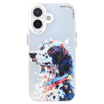 Ốp lưng điện thoại PC + TPU họa tiết tranh sơn dầu động vật, Dành cho iPhone 17