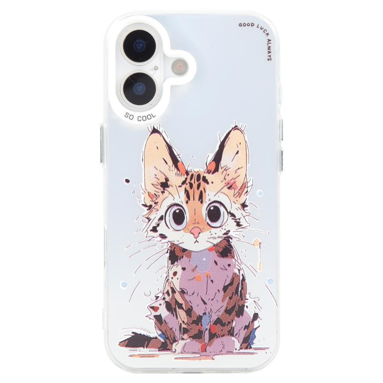 Ốp lưng điện thoại PC + TPU họa tiết tranh sơn dầu động vật, Dành cho iPhone 17