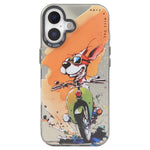 Ốp lưng điện thoại PC + TPU họa tiết tranh sơn dầu động vật, Dành cho iPhone 17