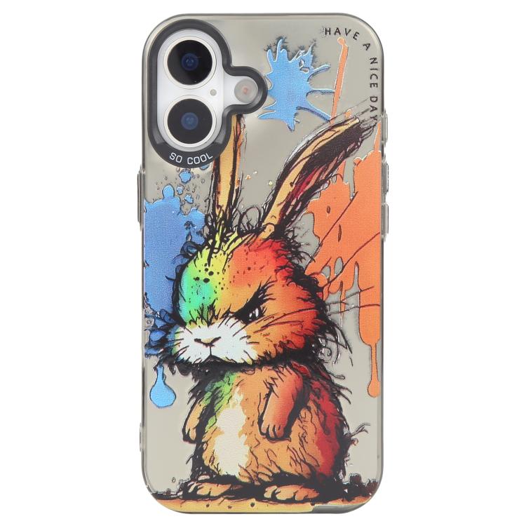 Ốp lưng điện thoại PC + TPU họa tiết tranh sơn dầu động vật, Dành cho iPhone 17