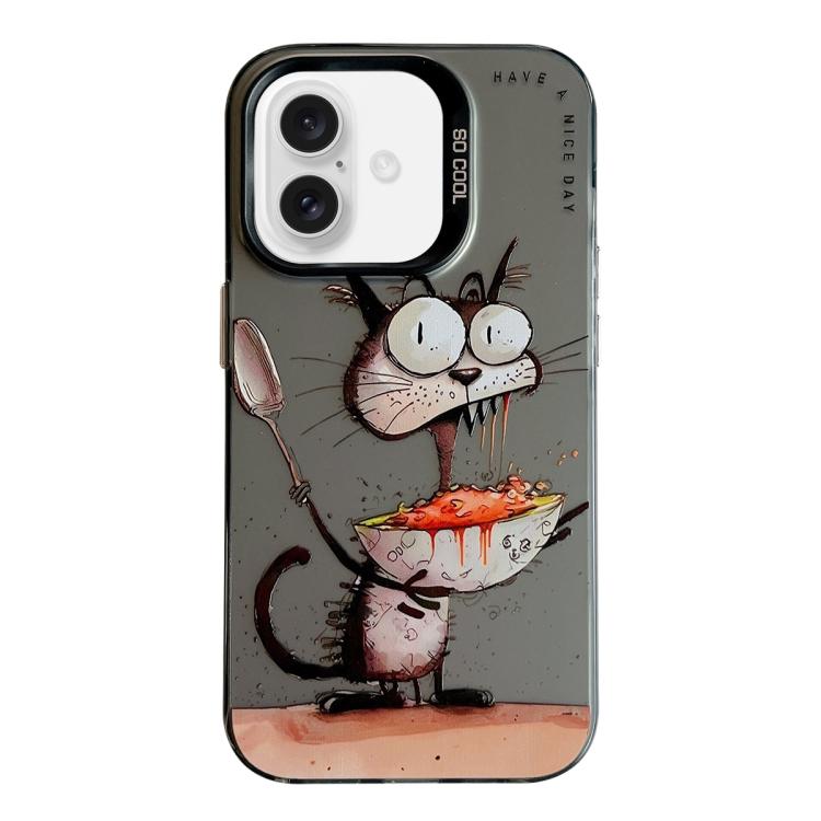 Ốp lưng điện thoại PC + TPU họa tiết tranh sơn dầu động vật, Dành cho iPhone Air