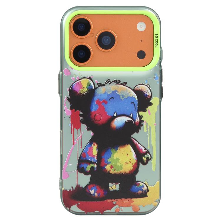 Ốp lưng điện thoại PC + TPU họa tiết tranh sơn dầu động vật, Dành cho iPhone 17