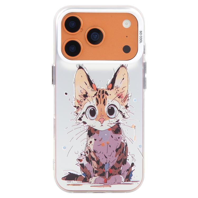 Ốp lưng điện thoại PC + TPU họa tiết tranh sơn dầu động vật, Dành cho iPhone 17