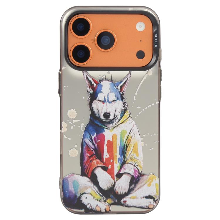 Ốp lưng điện thoại PC + TPU họa tiết tranh sơn dầu động vật, Dành cho iPhone 17