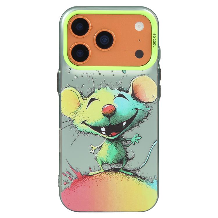 Ốp lưng điện thoại PC + TPU họa tiết tranh sơn dầu động vật, Dành cho iPhone 17