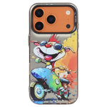 Ốp lưng điện thoại PC + TPU họa tiết tranh sơn dầu động vật, Dành cho iPhone 17 Pro