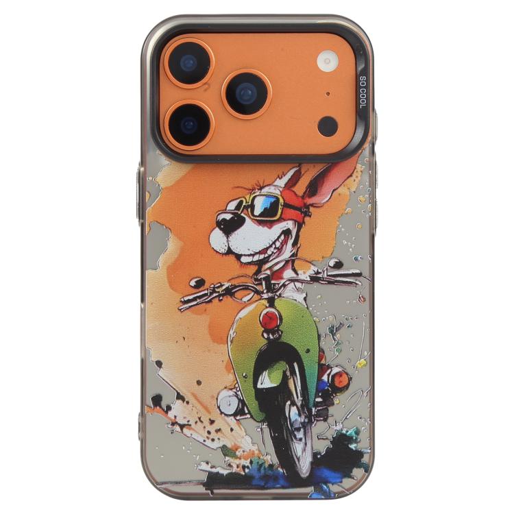 Ốp lưng điện thoại PC + TPU họa tiết tranh sơn dầu động vật, Dành cho iPhone 17