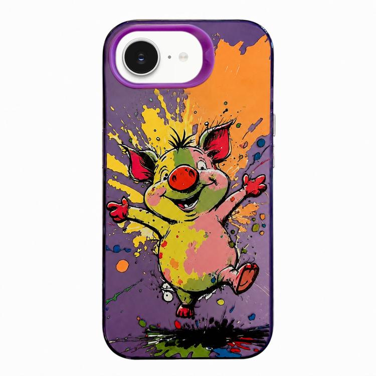 Ốp lưng điện thoại PC + TPU họa tiết tranh sơn dầu động vật, Dành cho iPhone 17 Pro Max
