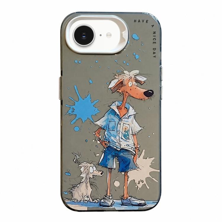 Ốp lưng điện thoại PC + TPU họa tiết tranh sơn dầu động vật, Dành cho iPhone 17 Pro Max