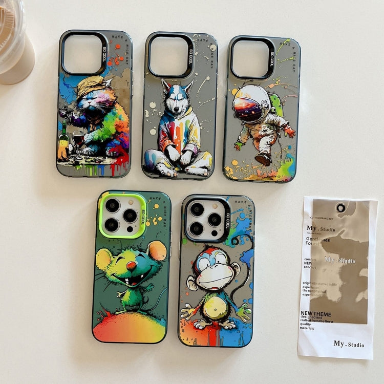 Animal Pattern Oil Painting Series PC + TPU Phone Case, For iPhone 12 mini