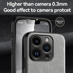 Ốp điện thoại mặt sau da từ tính cảm giác da, dành cho iPhone 14, iPhone 14 Pro, iPhone 14 Pro Max