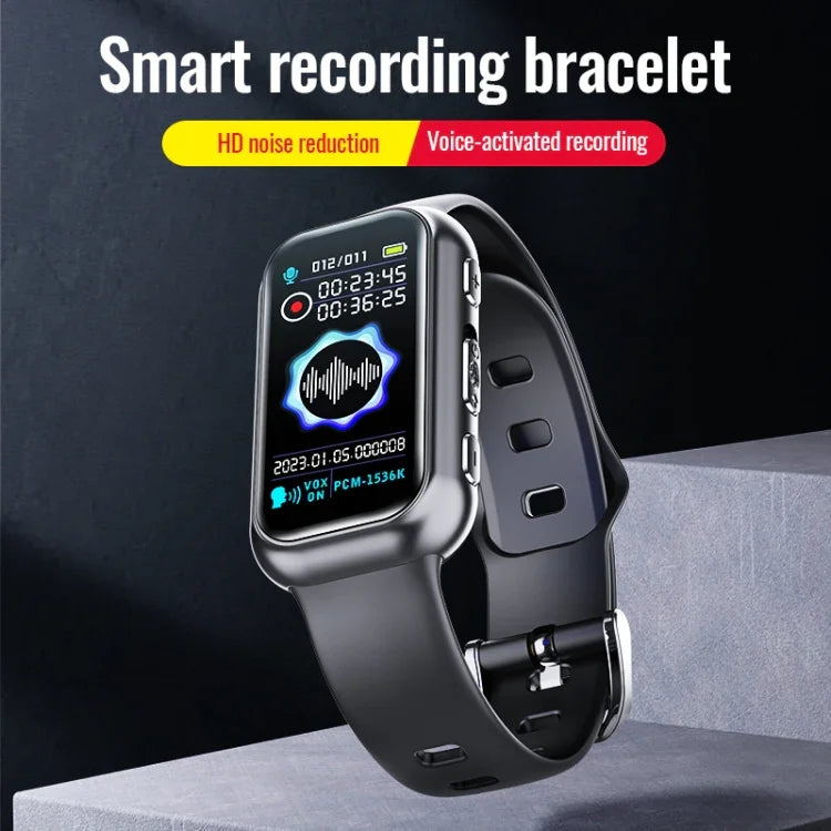 Vòng Đeo Tay Ghi Âm Giọng Nói Bluetooth MP3 Giảm Ồn HD Thông Minh JNN S16, 4GB, 8GB, 16GB, 32GB, 64GB