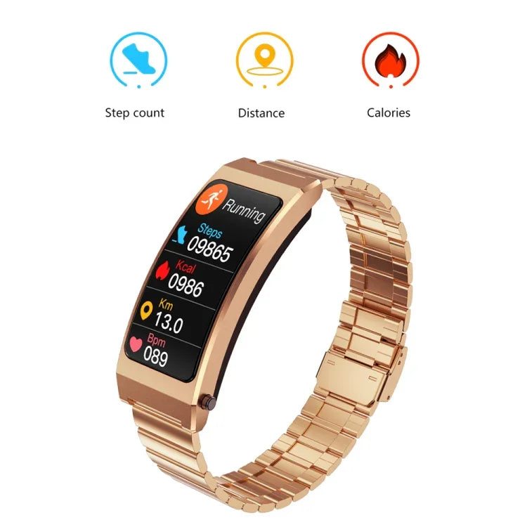 Vòng Đeo Tay Gọi Thông Minh Dây Da Màn Hình TFT 1.14 inch K13S Hỗ trợ Quản lý Giấc ngủ / Theo dõi Oxy trong máu, Dây Da