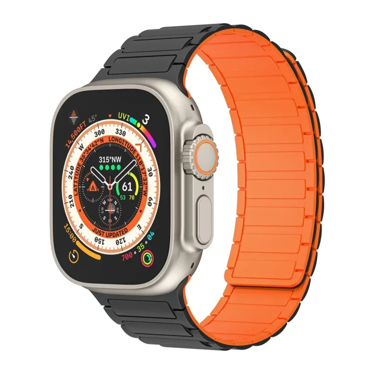 Dây đồng hồ silicone vòng từ tính, dành cho Apple Watch Series 9 45mm, dành cho Apple Watch Series 9 41mm, dành cho Apple Watch Ultra 49mm