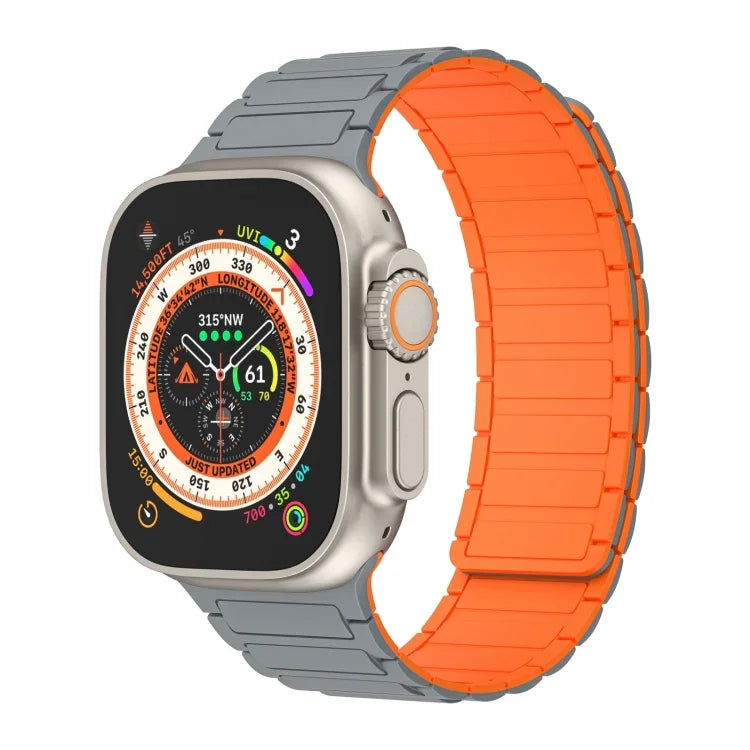 Dây đồng hồ silicone vòng từ tính, dành cho Apple Watch Series 9 45mm, dành cho Apple Watch Series 9 41mm, dành cho Apple Watch Ultra 49mm