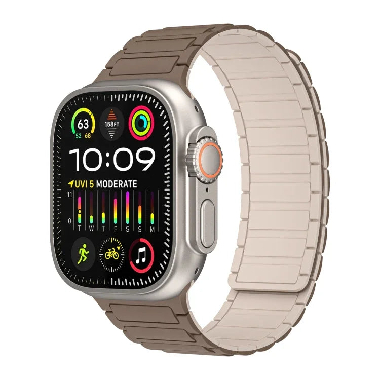 Dây đồng hồ silicone vòng từ tính, dành cho Apple Watch Series 9 45mm, dành cho Apple Watch Series 9 41mm, dành cho Apple Watch Ultra 49mm