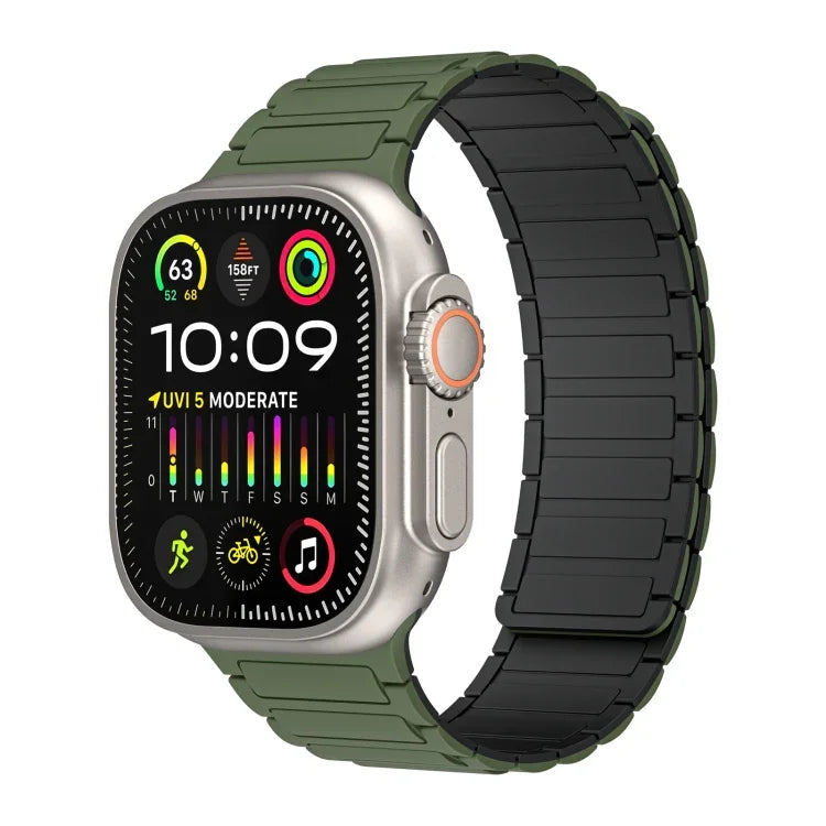 Dây đồng hồ silicone vòng từ tính, dành cho Apple Watch Series 9 45mm, dành cho Apple Watch Series 9 41mm, dành cho Apple Watch Ultra 49mm