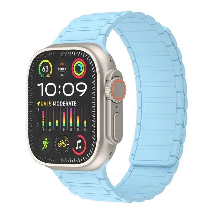 Dây đồng hồ silicone vòng từ tính, dành cho Apple Watch Series 9 45mm, dành cho Apple Watch Series 9 41mm, dành cho Apple Watch Ultra 49mm