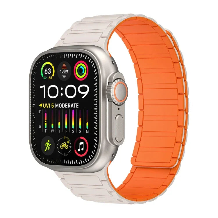 Dây đồng hồ silicone vòng từ tính, dành cho Apple Watch Series 9 45mm, dành cho Apple Watch Series 9 41mm, dành cho Apple Watch Ultra 49mm