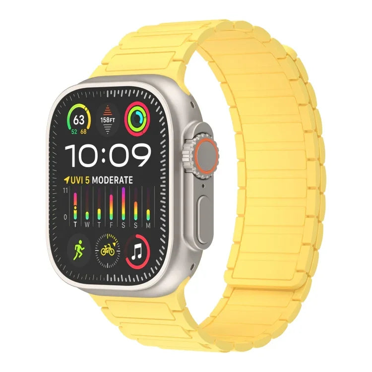 Dây đồng hồ silicone vòng từ tính, dành cho Apple Watch Series 9 45mm, dành cho Apple Watch Series 9 41mm, dành cho Apple Watch Ultra 49mm