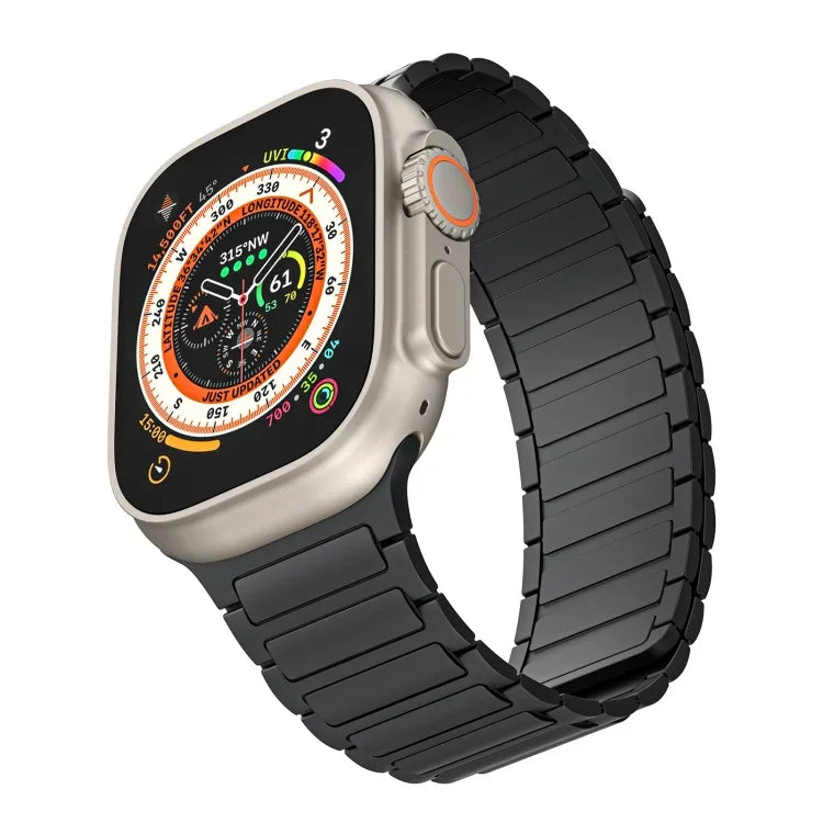 Dây đồng hồ silicone vòng từ tính, dành cho Apple Watch Series 9 45mm, dành cho Apple Watch Series 9 41mm, dành cho Apple Watch Ultra 49mm
