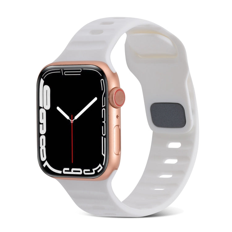 Dây Đồng Hồ Silicone Kẻ Sọc Khóa Vuông, Dành Cho Apple Watch Ultra 2 49mm, Dành Cho Apple Watch Series 9 45mm