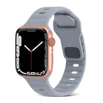 Dây Đồng Hồ Silicone Kẻ Sọc Khóa Vuông, Dành Cho Apple Watch Ultra 2 49mm, Dành Cho Apple Watch Series 9 45mm