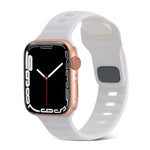 Square Buckle Stripes Silicone Watch Band, For Apple Watch Series 9 41mm, For Apple Watch Ultra 49mm