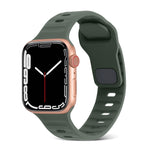 Dây Đồng Hồ Silicone Kẻ Sọc Khóa Vuông, Dành Cho Apple Watch SE 2023 44mm, Dành Cho Apple Watch SE 2023 40mm