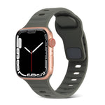 Dây Đồng Hồ Silicone Kẻ Sọc Khóa Vuông, Dành Cho Apple Watch SE 2023 44mm, Dành Cho Apple Watch SE 2023 40mm