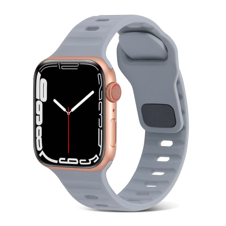 Dây Đồng Hồ Silicone Kẻ Sọc Khóa Vuông, Dành Cho Apple Watch SE 2023 44mm, Dành Cho Apple Watch SE 2023 40mm