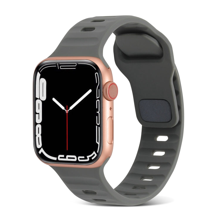 Dây Đồng Hồ Silicone Kẻ Sọc Khóa Vuông, Dành Cho Apple Watch SE 2023 44mm, Dành Cho Apple Watch SE 2023 40mm