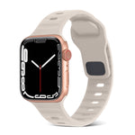 Dây Đồng Hồ Silicone Kẻ Sọc Khóa Vuông, Dành Cho Apple Watch SE 2023 44mm, Dành Cho Apple Watch SE 2023 40mm