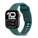 Dây Đồng Hồ Silicone Kẻ Sọc Khóa Vuông, Dành Cho Apple Watch Series 10 46mm, Dành Cho Apple Watch Series 10 42mm