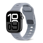 Dây Đồng Hồ Silicone Kẻ Sọc Khóa Vuông, Dành Cho Apple Watch Series 10 46mm, Dành Cho Apple Watch Series 10 42mm
