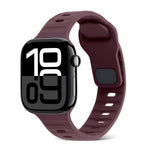 Dây Đồng Hồ Silicone Kẻ Sọc Khóa Vuông, Dành Cho Apple Watch Series 10 46mm, Dành Cho Apple Watch Series 10 42mm