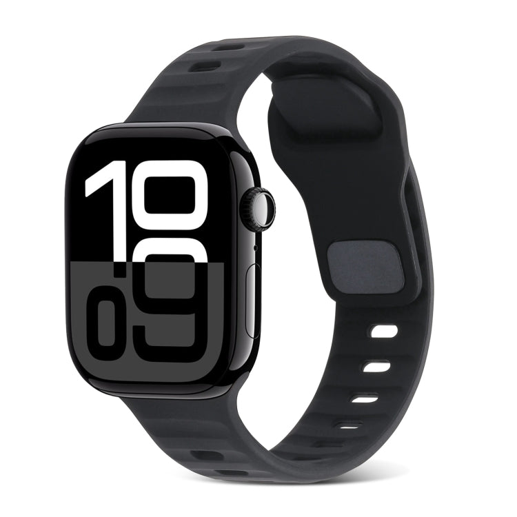 Dây Đồng Hồ Silicone Kẻ Sọc Khóa Vuông, Dành Cho Apple Watch Series 10 46mm, Dành Cho Apple Watch Series 10 42mm