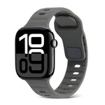 Dây Đồng Hồ Silicone Kẻ Sọc Khóa Vuông, Dành Cho Apple Watch Series 10 46mm, Dành Cho Apple Watch Series 10 42mm
