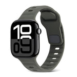 Dây Đồng Hồ Silicone Kẻ Sọc Khóa Vuông, Dành Cho Apple Watch Series 10 46mm, Dành Cho Apple Watch Series 10 42mm