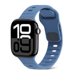 Dây Đồng Hồ Silicone Kẻ Sọc Khóa Vuông, Dành Cho Apple Watch Series 10 46mm, Dành Cho Apple Watch Series 10 42mm