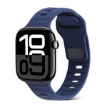Dây Đồng Hồ Silicone Kẻ Sọc Khóa Vuông, Dành Cho Apple Watch Series 10 46mm, Dành Cho Apple Watch Series 10 42mm