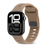 Dây Đồng Hồ Silicone Kẻ Sọc Khóa Vuông, Dành Cho Apple Watch Series 10 46mm, Dành Cho Apple Watch Series 10 42mm
