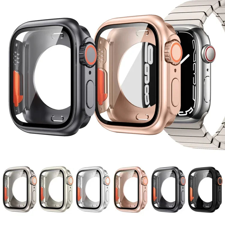 Thay đổi sang vỏ đồng hồ PC lai phim bảo vệ toàn diện Ultra 49mm, Dành cho Apple Watch Series 6 / 5 / 4 / SE 44mm, Dành cho Apple Watch Series 6 / 5 / 4 / SE 40mm, Dành cho Apple Watch Series 9 / 8 / 7 45mm, Dành cho Apple Watch Series 9 / 8 / 7 41mm